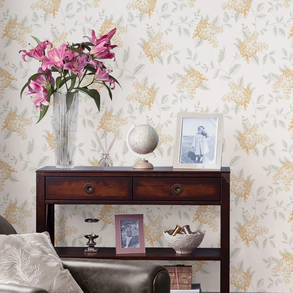 Portland Apricot Wallpaper roomset