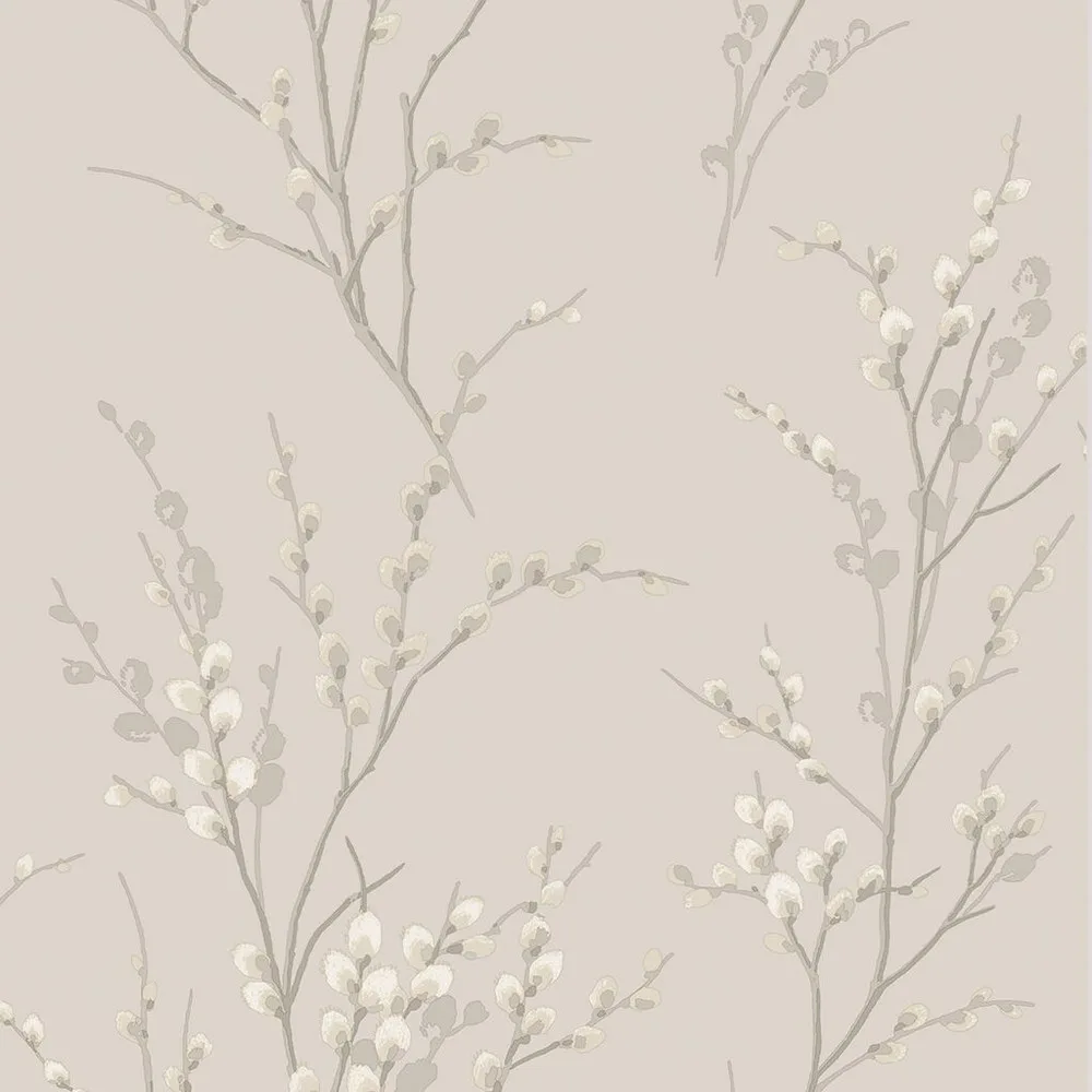 Pussy Willow Dove Grey Wallpaper roomset