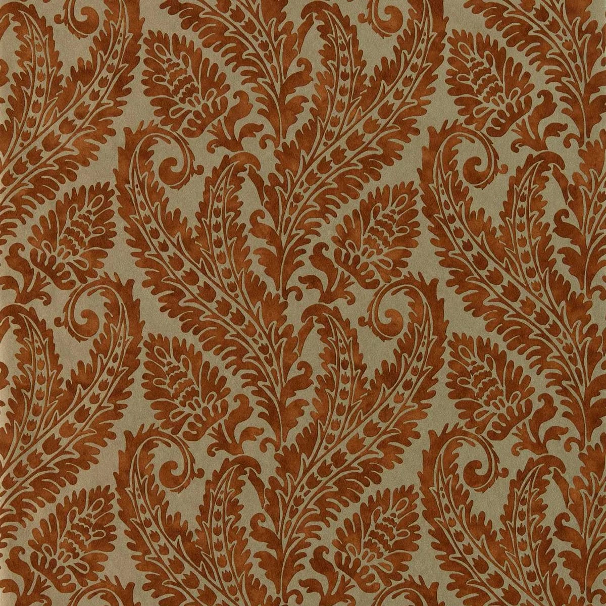 Regale Wallpaper — Russet/Gilver