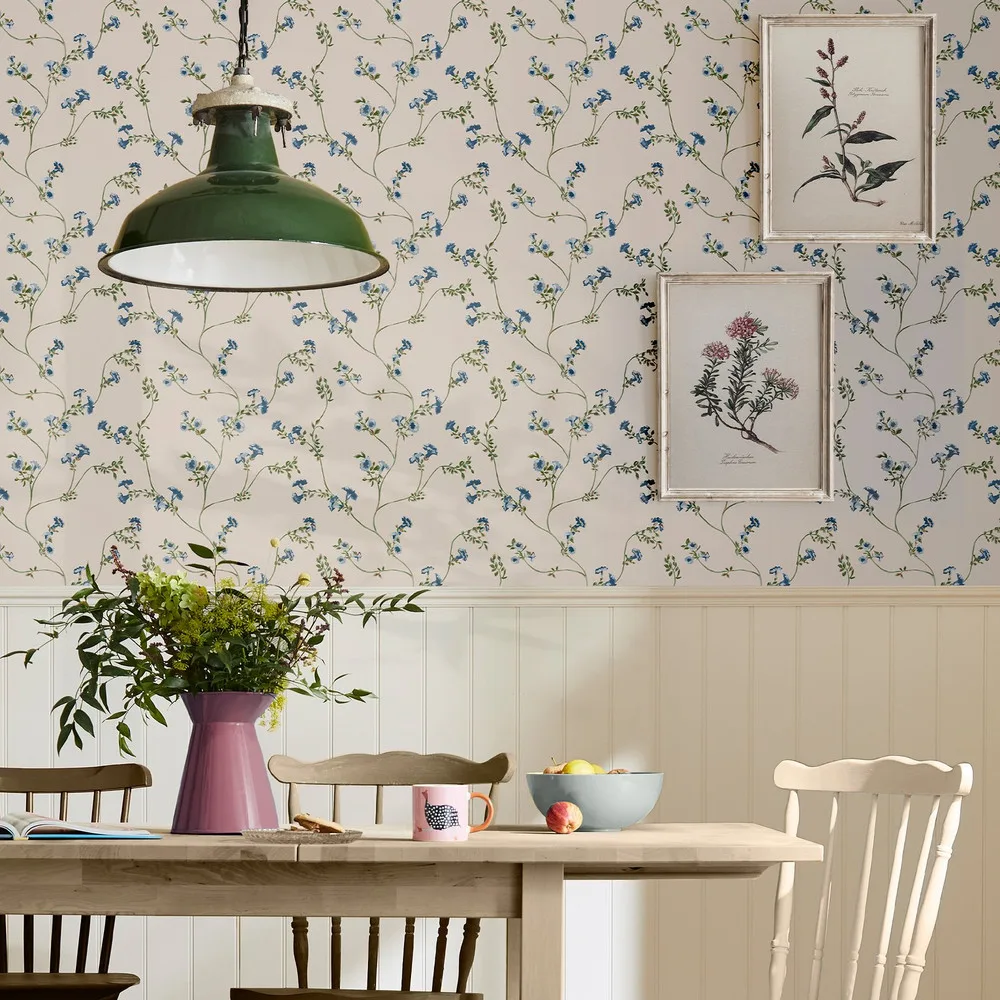 Robey Cottage Floral Wallpaper roomset