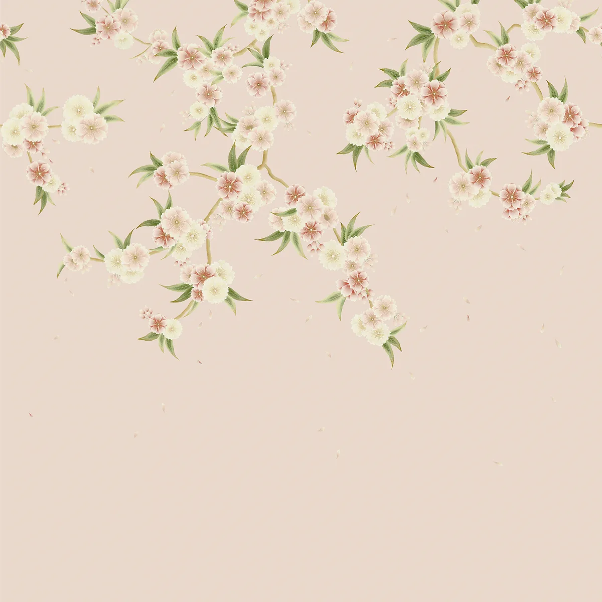 Rosa Wallpaper — Blush Pearl/Peony/Meadow
