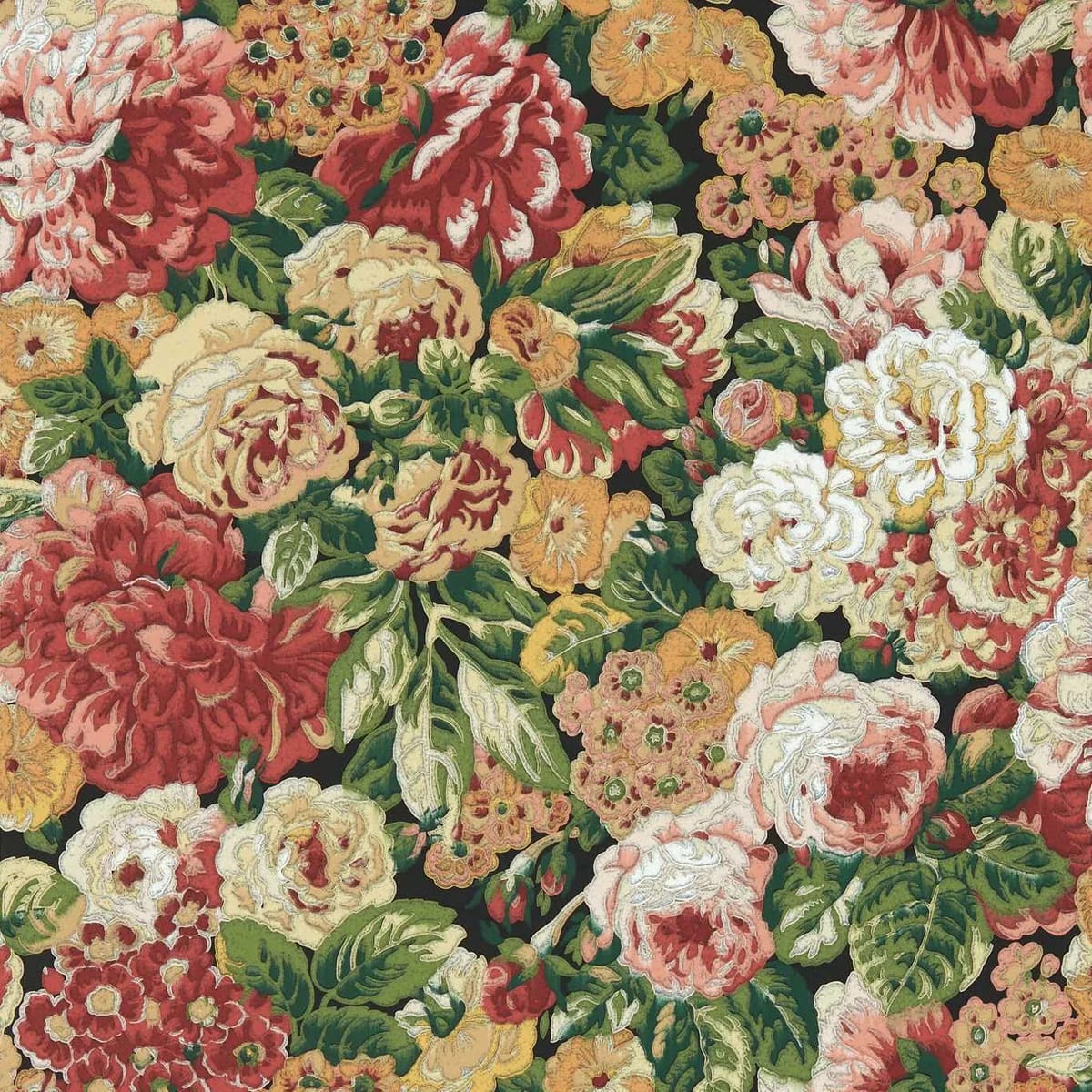 Rose And Peony Wallpaper roomset