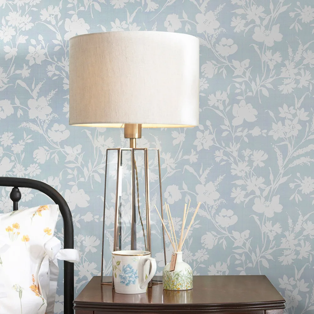 Rye Pale Seaspray Wallpaper roomset