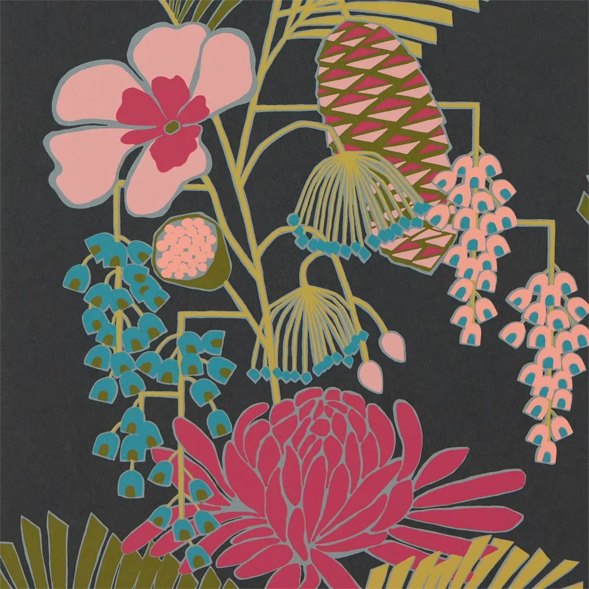 Salon Wallpaper — Ebony/Azalea/Fern