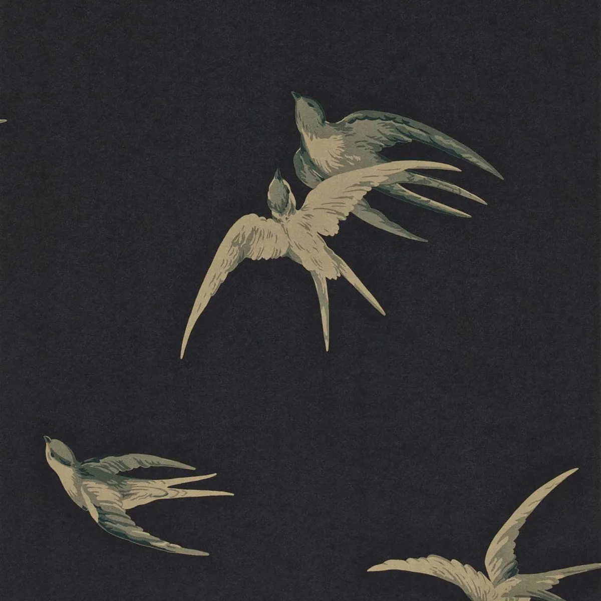 Swallows Wallpaper roomset