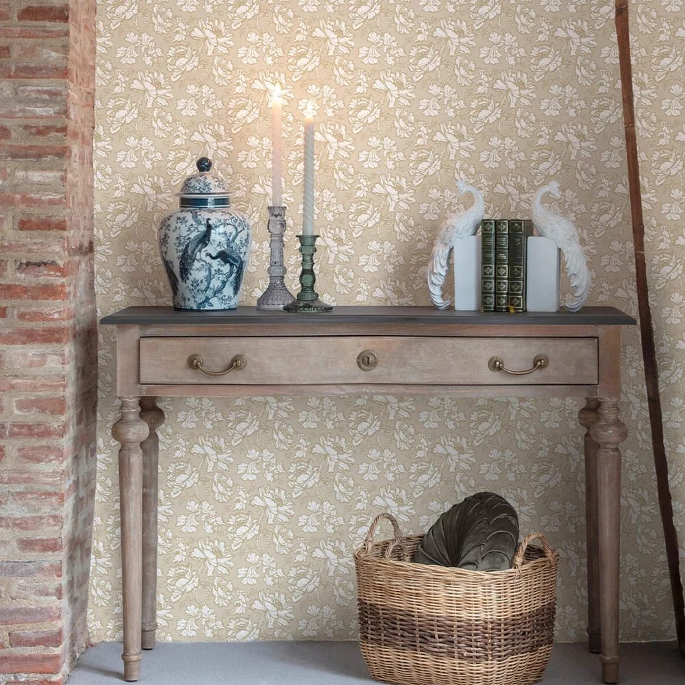 Tamara Gold Wallpaper roomset
