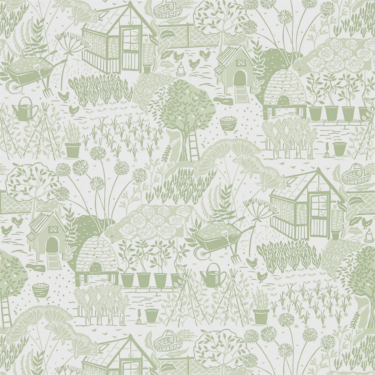 The Allotment Wallpaper roomset