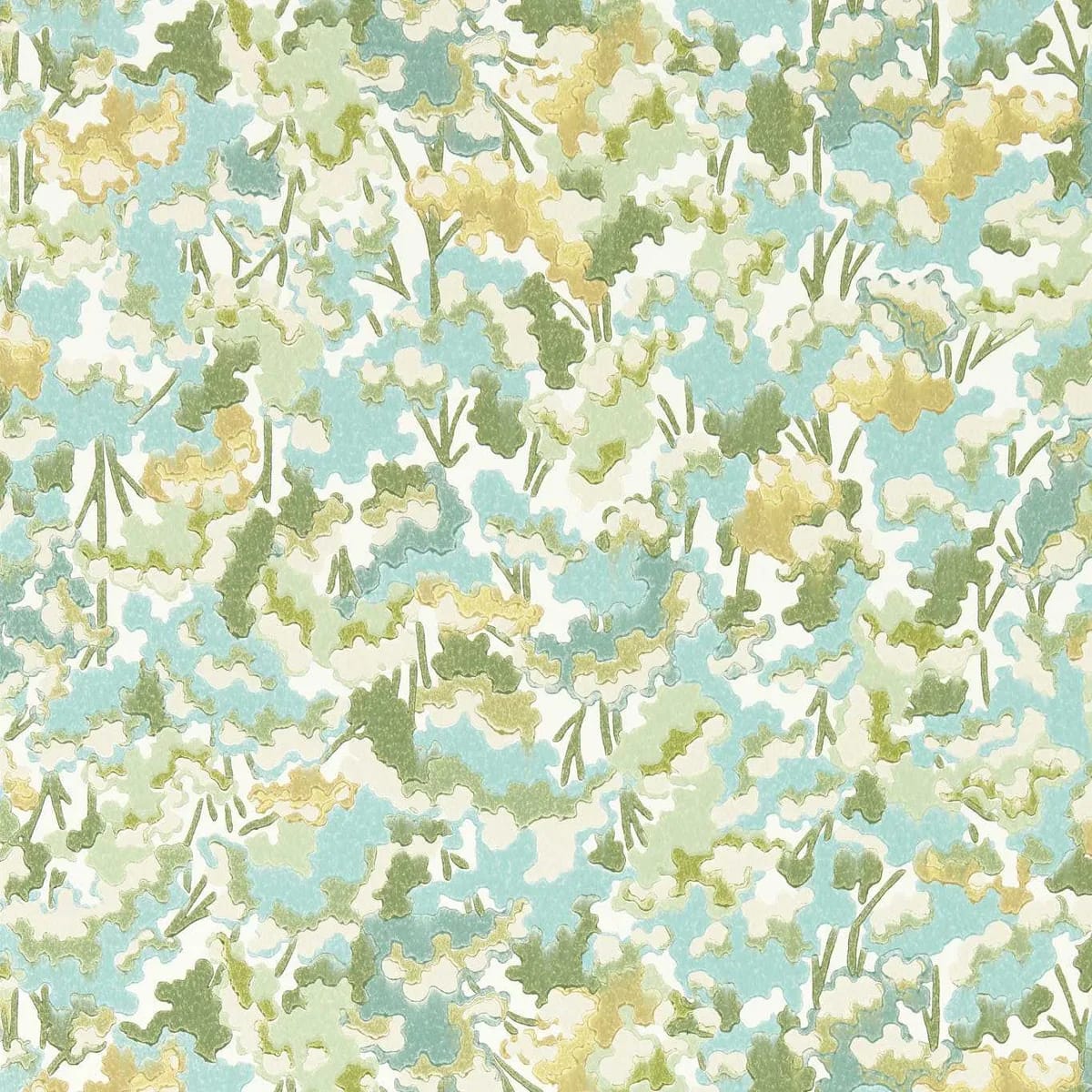 Tree Tops Forest/Clay/Evergreen Wallpaper roomset