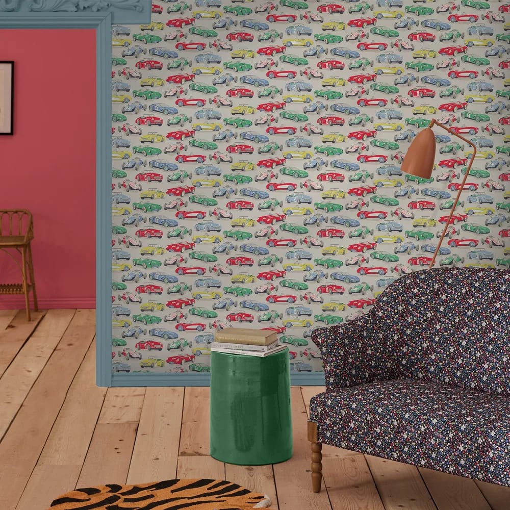 Vintage Cars Wallpaper roomset