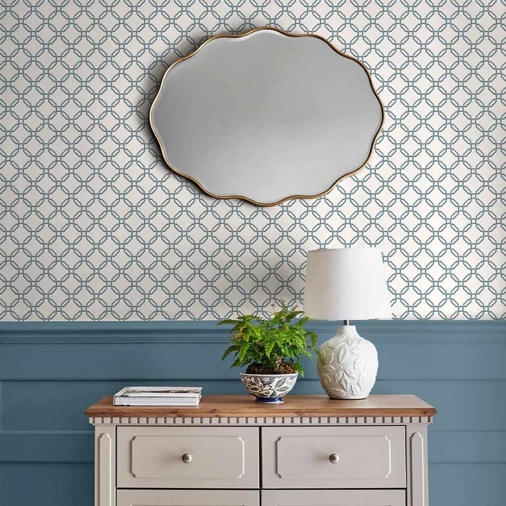 Westminster Dusky Seaspray Wallpaper roomset