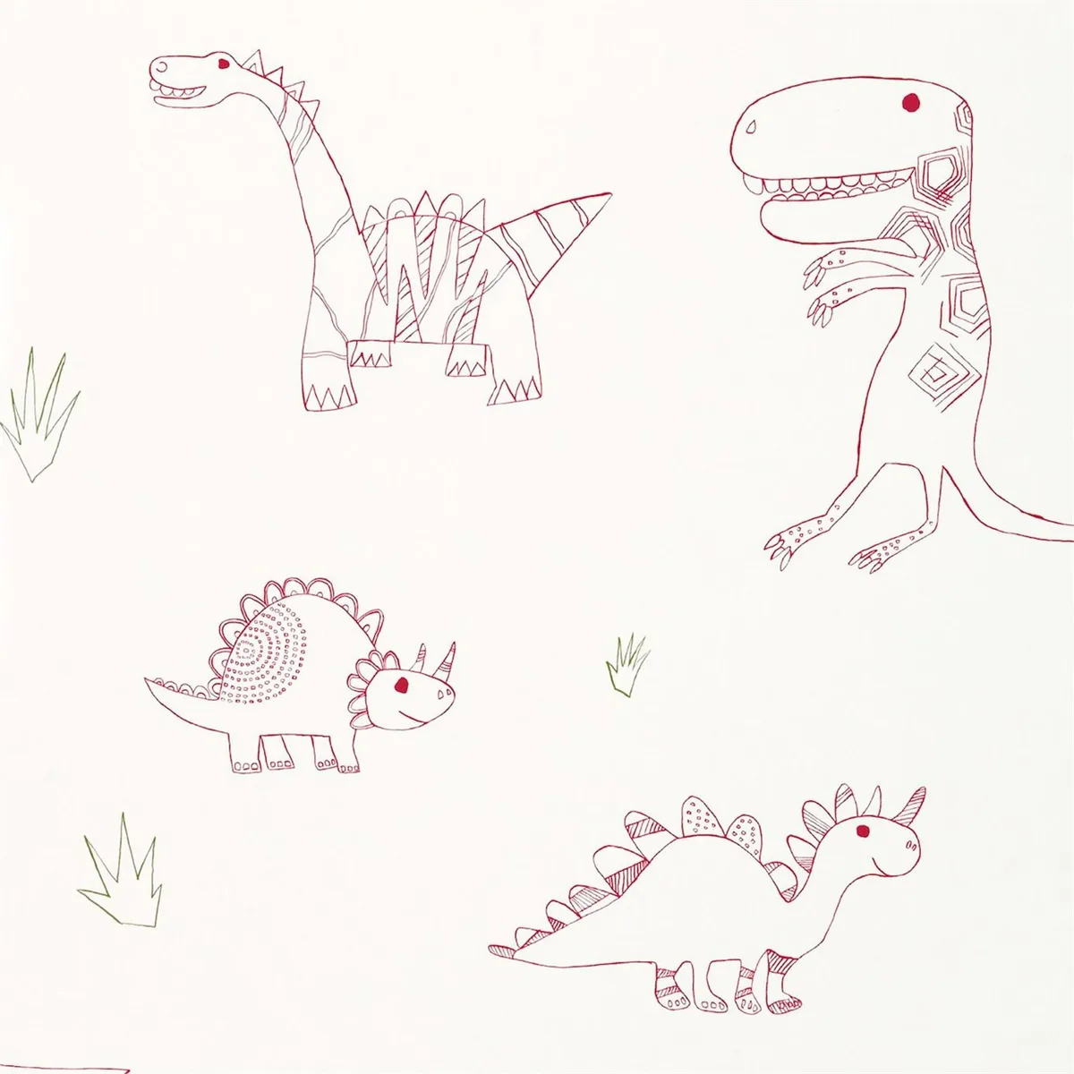 What A Hoot Wallpapers 70525 Jolly Jurassic Wallpaper roomset