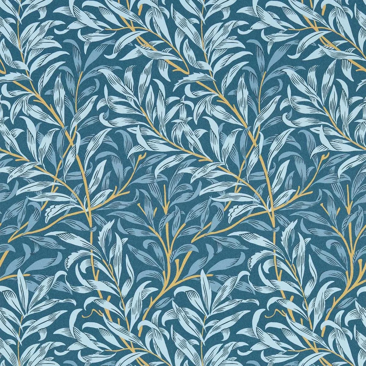 Willow Boughs Wallpaper — Denim