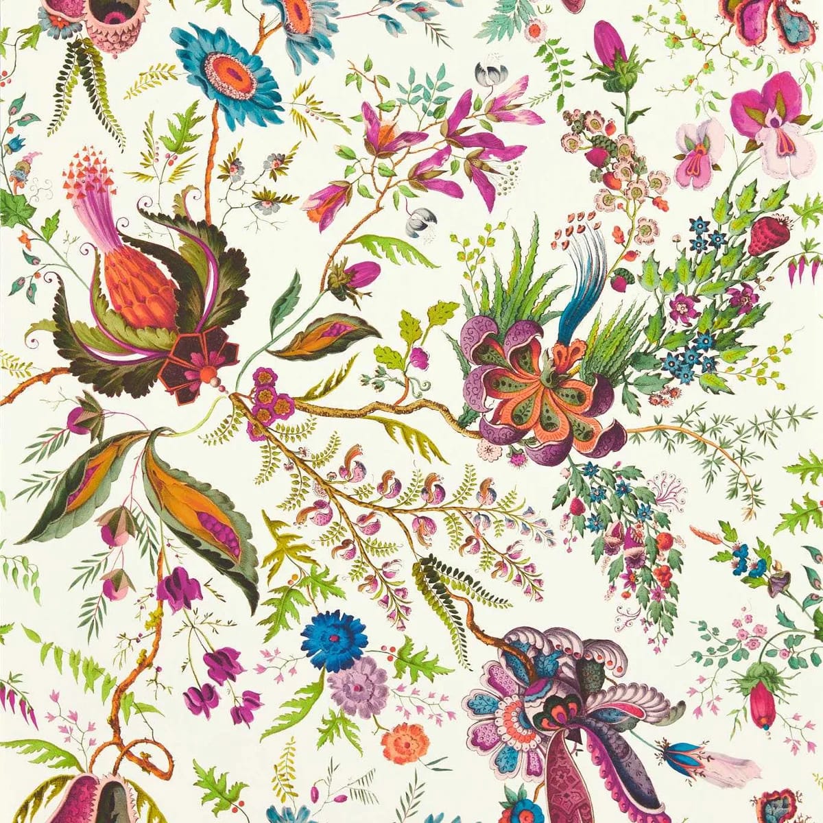 Wonderland Floral Wallpaper roomset