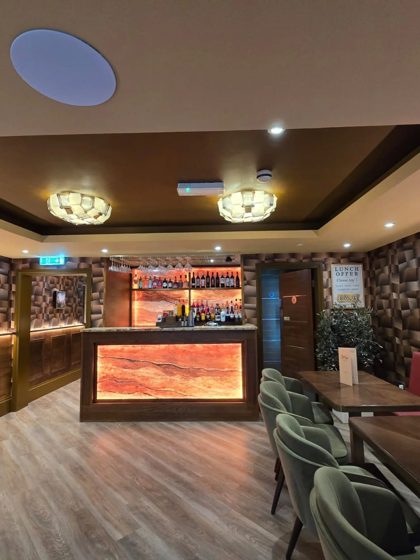 Dressed in pattern: the new function room at Zarleys, Beverley